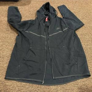 EUC! Men's Nike Black Full-Zip Hooded Sweatshirt 3XL